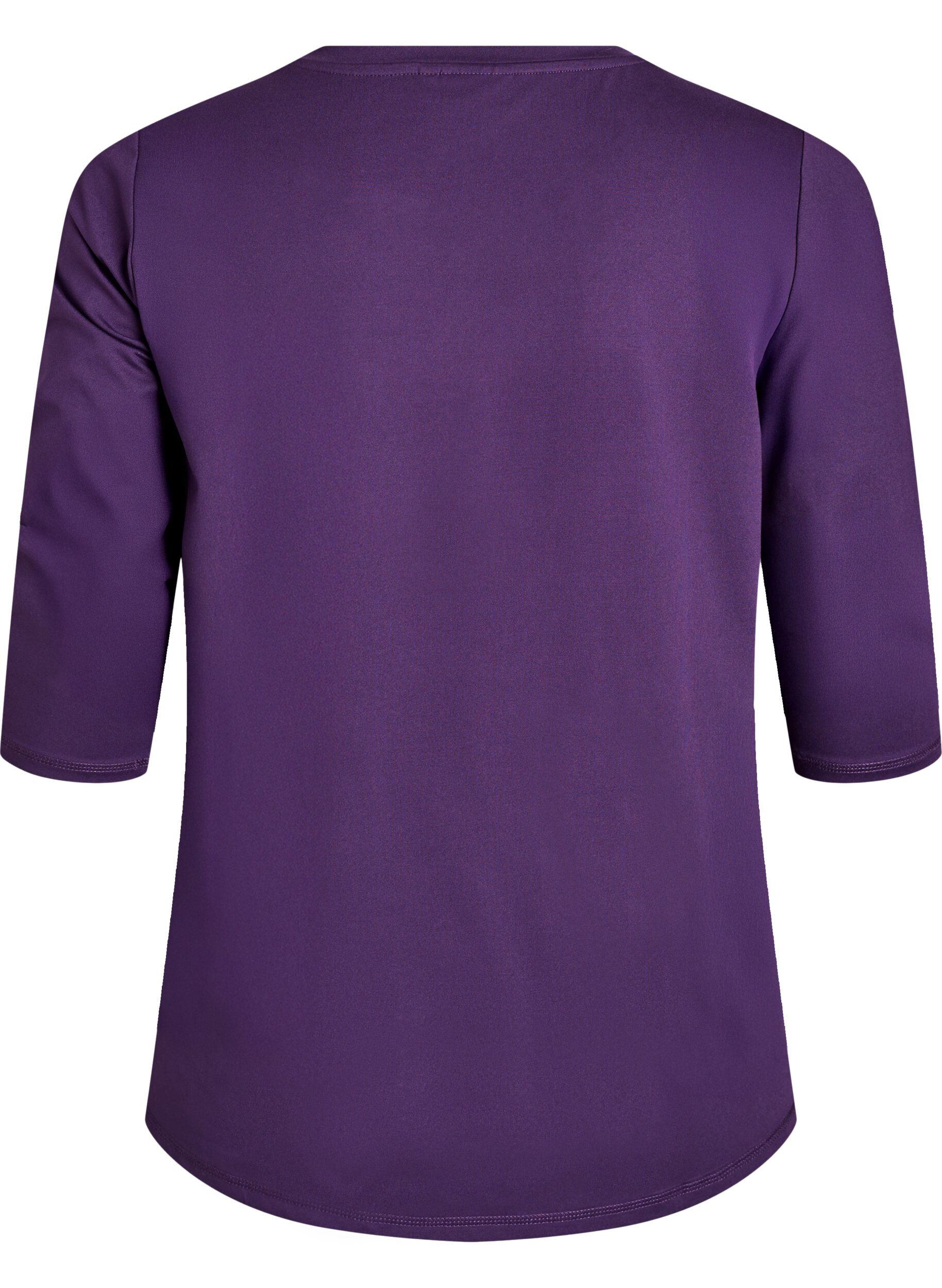 ZizziTr&auml;ningsblus med trekvarts&auml;rm, Lila, Packshot image number 1