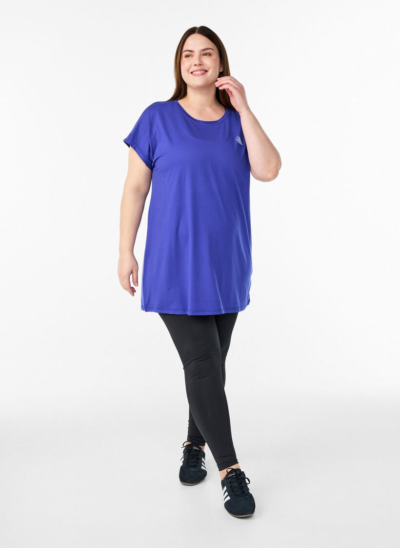 L&aring;ng tr&auml;nings-t-shirt, Lila, Model image number 1