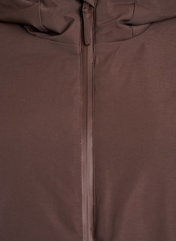 Vinterjacka med justerbar midja, Brun, Packshot image number 2