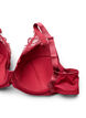 Vadderad spets-BH med bygel, R&ouml;d, Packshot image number 3