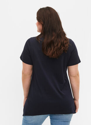 T-shirt i bomull med kort ärmar, Night Sky LOVE, Model image number 1