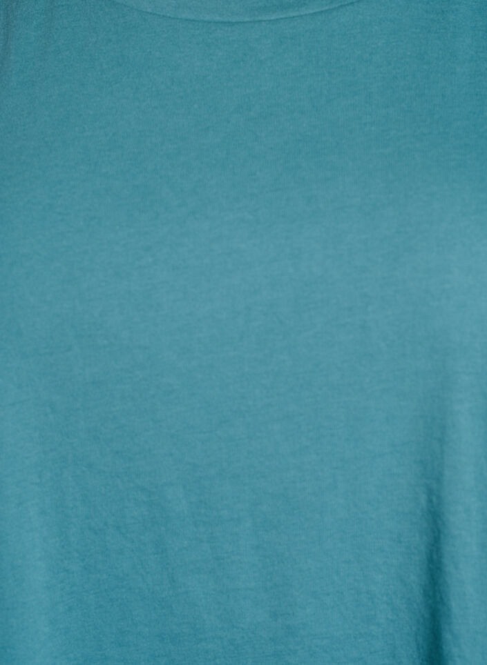 Kort&auml;rmad t-shirt i bomullsblandning, Bl&aring;, Packshot image number 2
