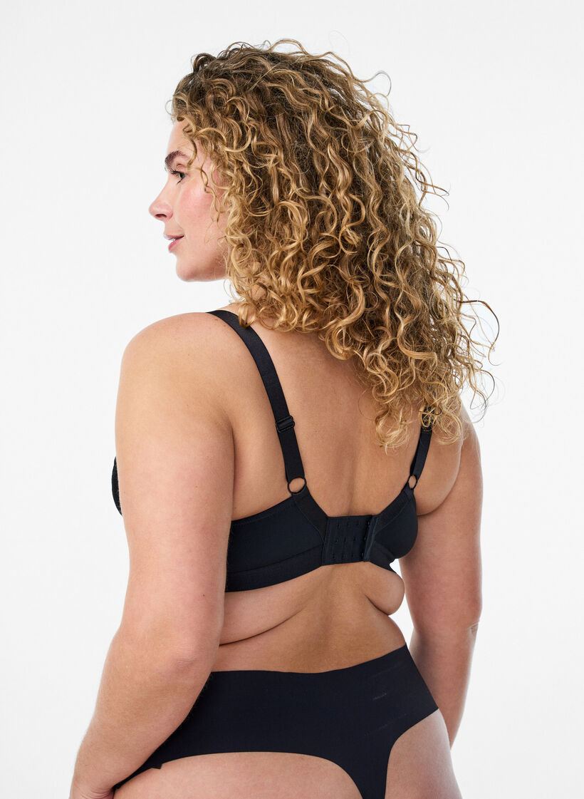 Bygell&ouml;s BH med spets, Svart, Model image number 2