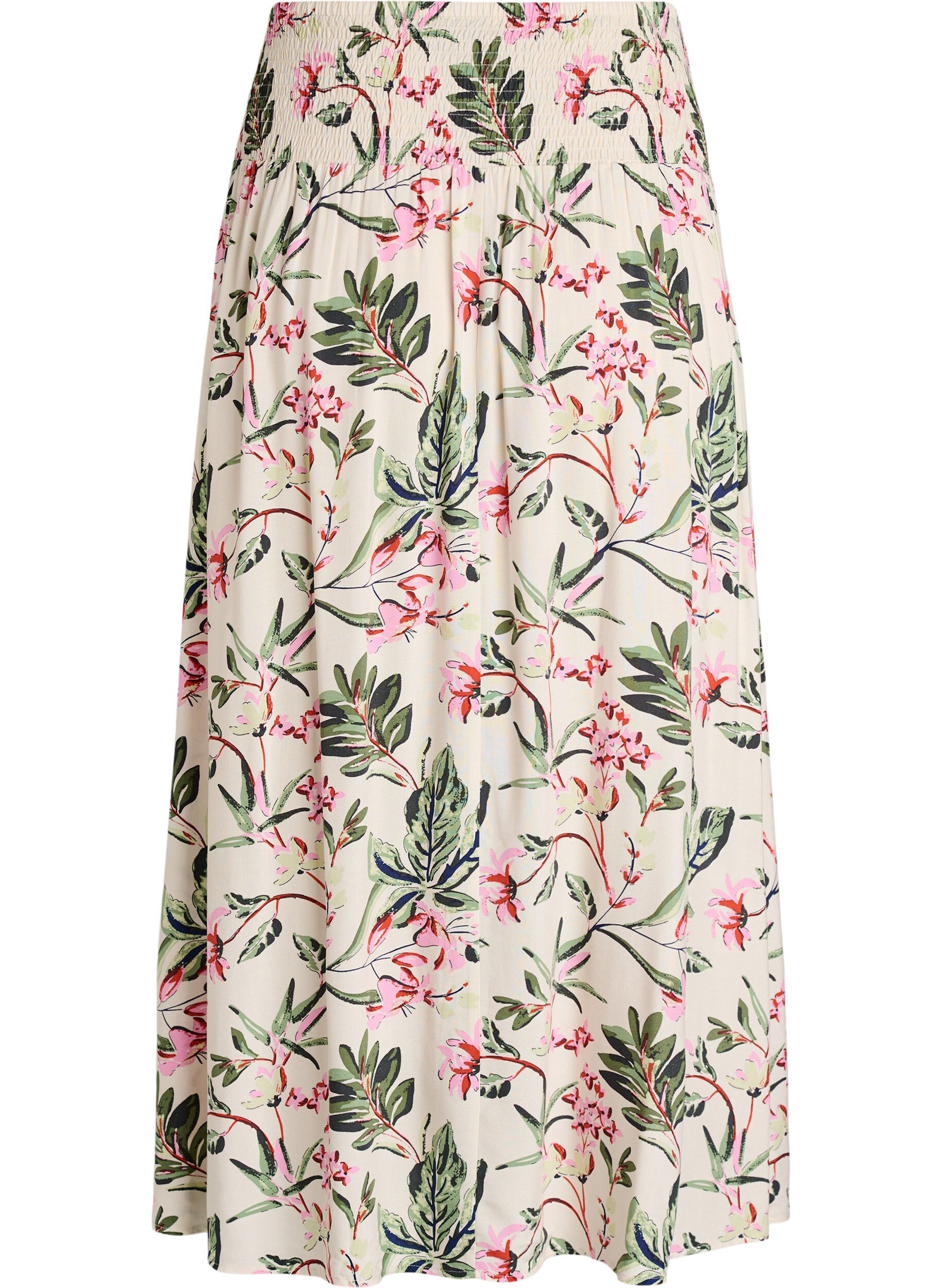 ZizziMaxikjol i viskos med smock, Vanilla, Packshot image number 1