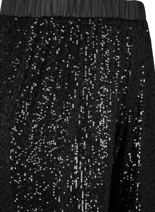 Paljettbyxor med resår i midjan, Black, Packshot image number 2