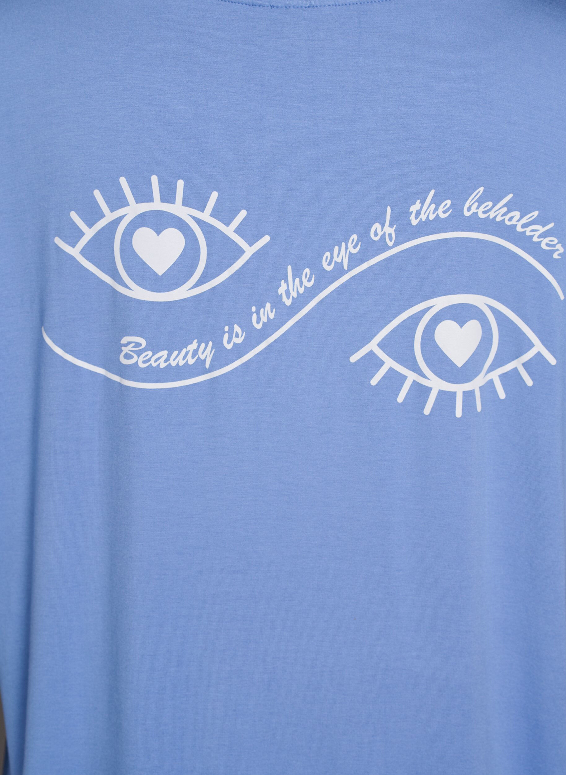 Zizzi L&ouml;s natt-t-shirt i viskos, Bl&aring;, Packshot image number 3