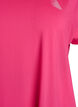 Kort&auml;rmad tr&auml;ningstopp med v-hals, Rosa, Packshot image number 2
