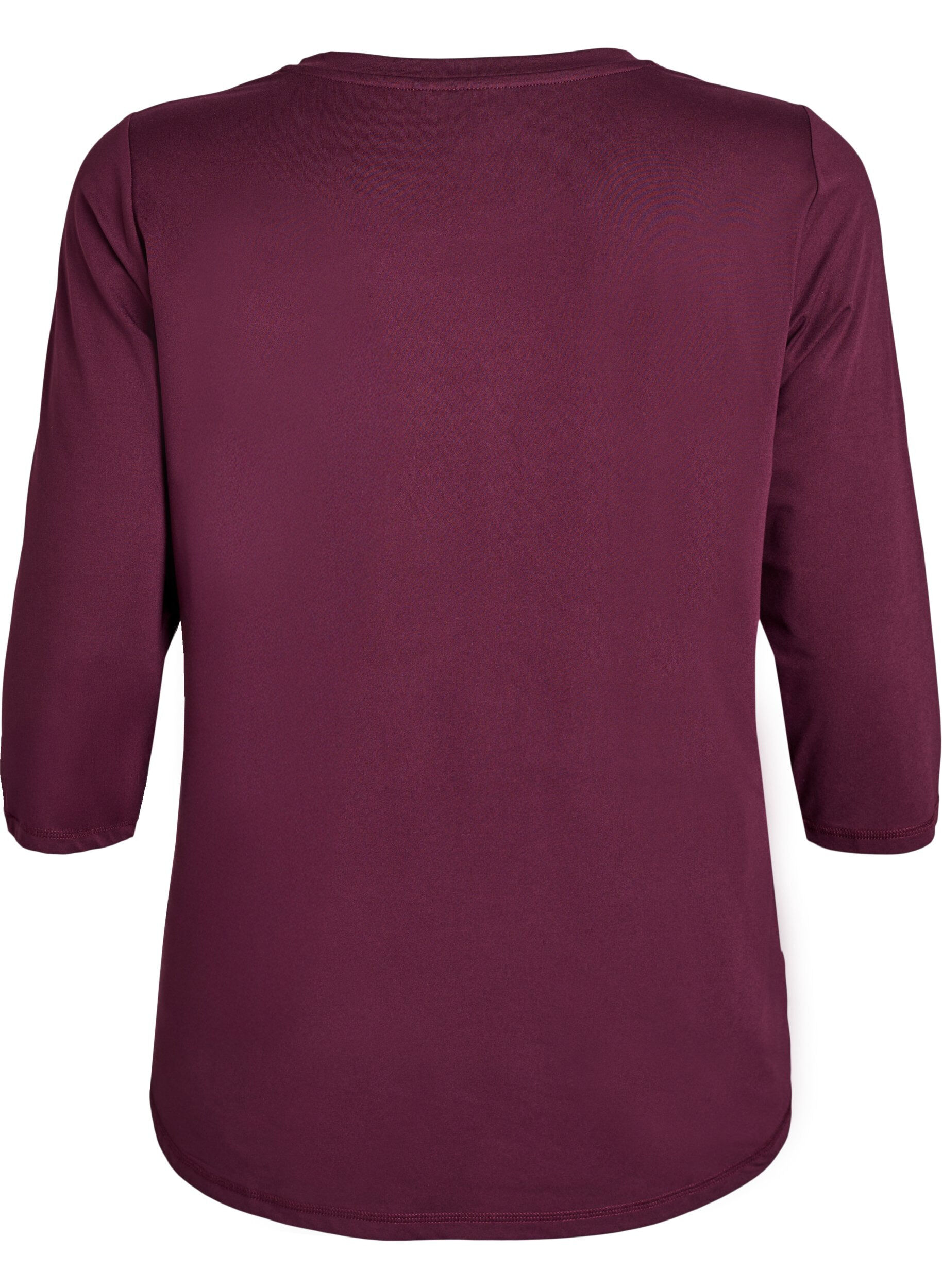 ZizziTr&auml;ningsblus med trekvarts&auml;rm, R&ouml;d, Packshot image number 1