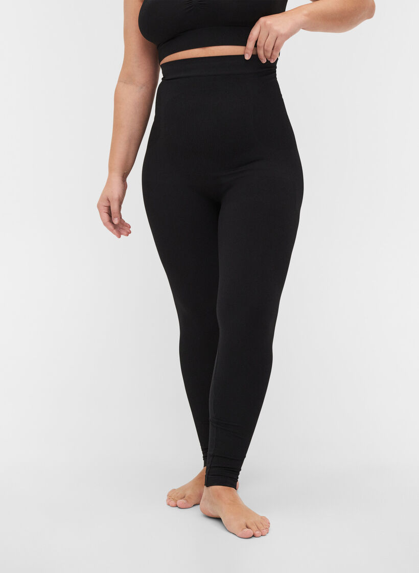 Shapeleggings med hög midja, Black, Model image number 2