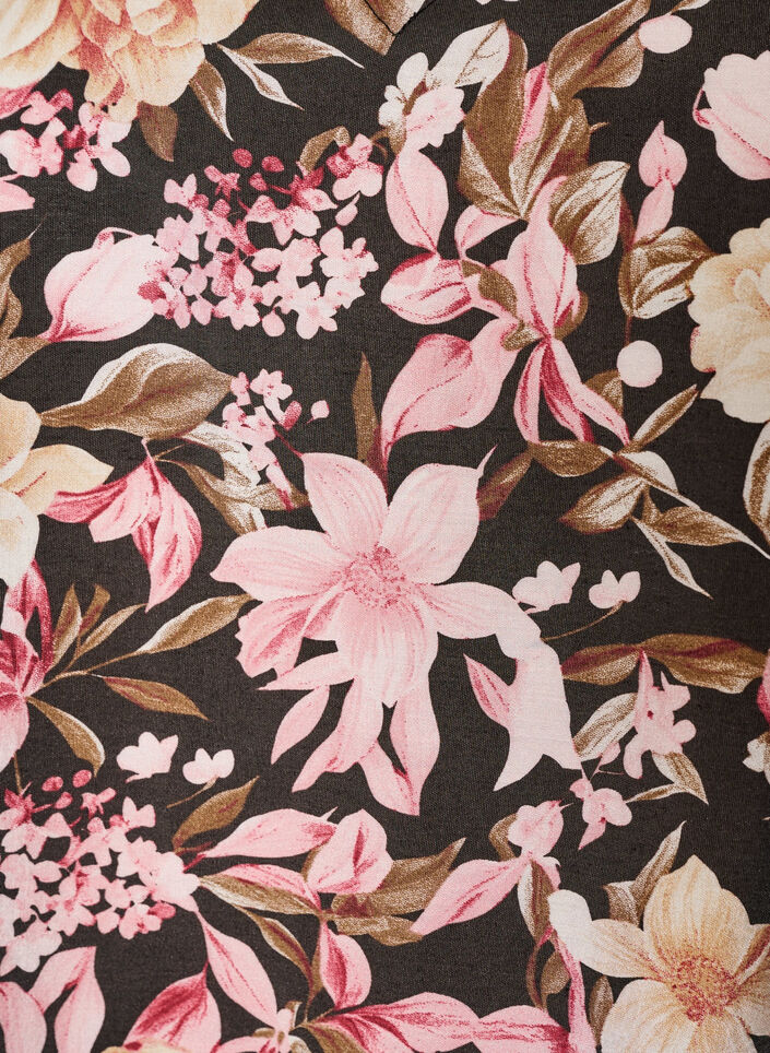 Blus i viskos med v-ringning, Rosa, Packshot image number 2