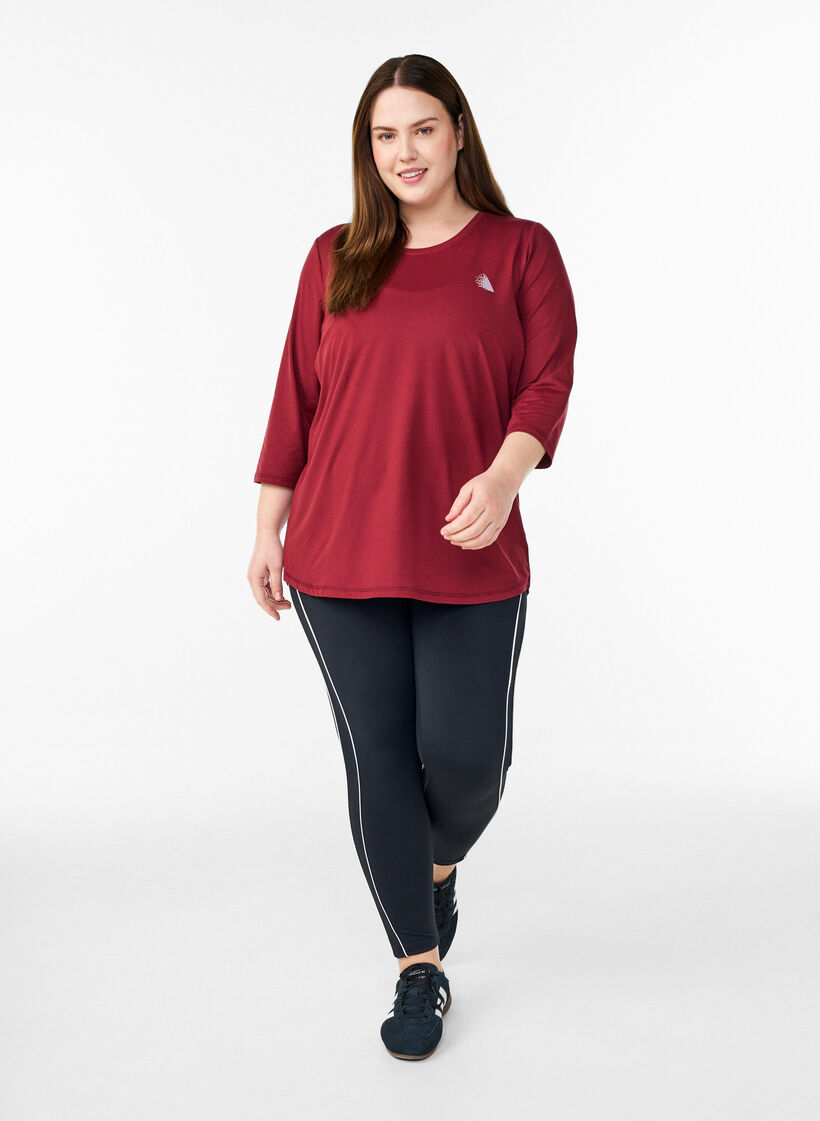 Tr&auml;ningstr&ouml;ja med 3/4 &auml;rmar, R&ouml;d, Model image number 1