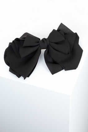 Hårspänne med stor rosett, Black, Packshot image number 2