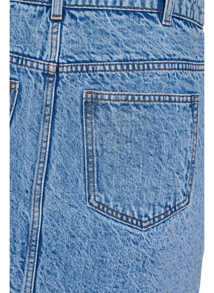 Kort jeanskjol med fickor, Bl&aring;, Packshot image number 3