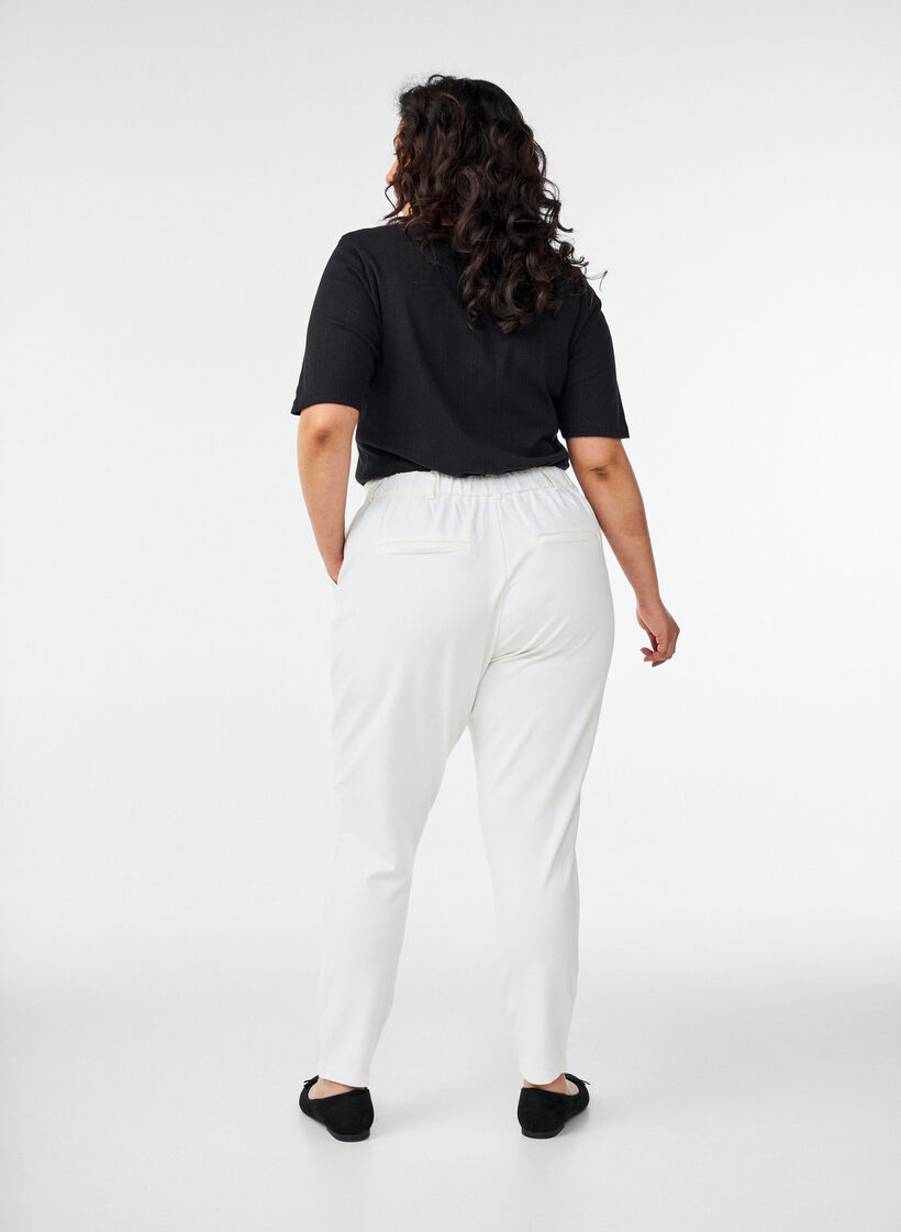 Croppade Maddison-byxor, Vit, Model image number 1