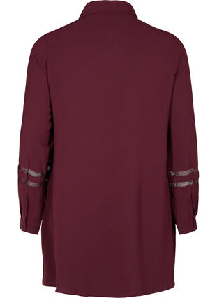 Lång skjorta med spetsdetaljer, Winetasting, Packshot image number 1