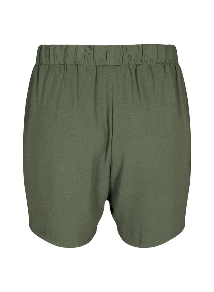 Shorts med fickor och res&aring;r i midjan, Gr&ouml;n, Packshot image number 1
