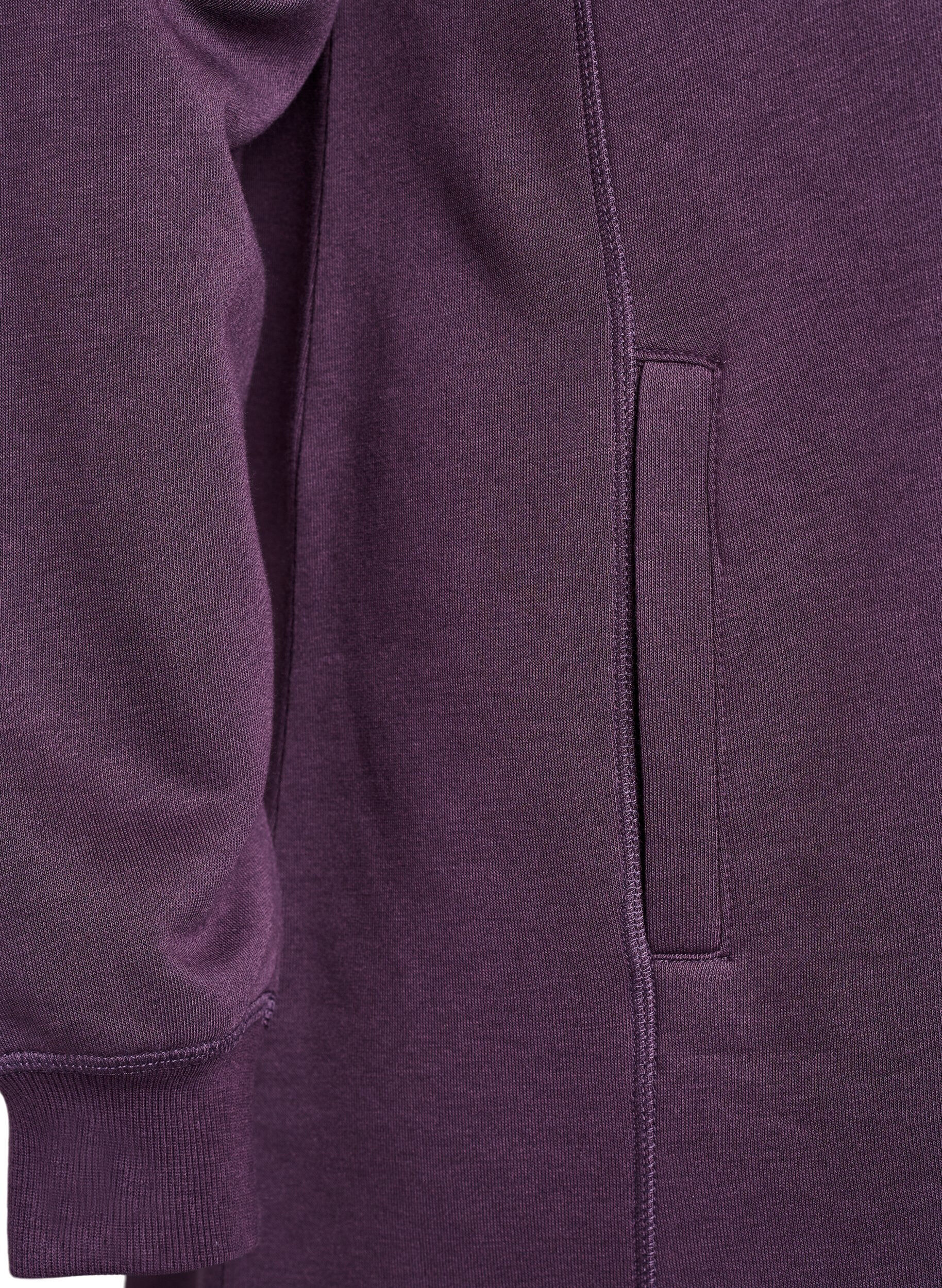 ZizziKort sweatshirtkl&auml;nning med h&ouml;g krage och fickor, Lila, Packshot image number 3