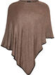 Fin stickad poncho, Brun, Packshot image number 0