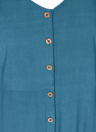 Strandklänning i viskos med knappar framtill, Midnight , Packshot image number 2