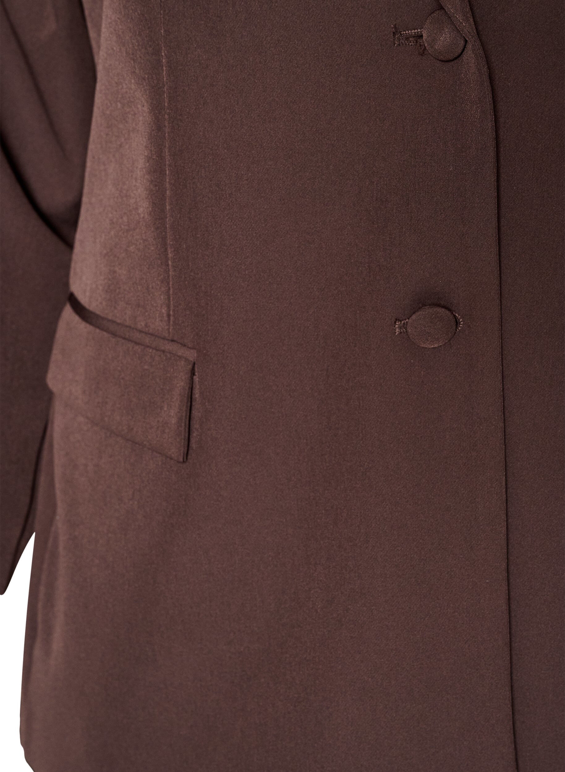 ZizziKlassisk kavaj med knappst&auml;ngning, Brun, Packshot image number 2