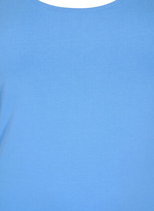 Solid färg bas topp i bomull, Ultramarine, Packshot image number 2