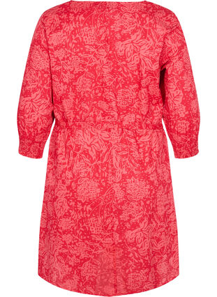 Mönstrad klänning med knytband, Ribbon Red AOP, Packshot image number 1