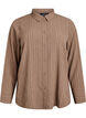 FLASH - Skjorta med textur, Brun, Packshot image number 0