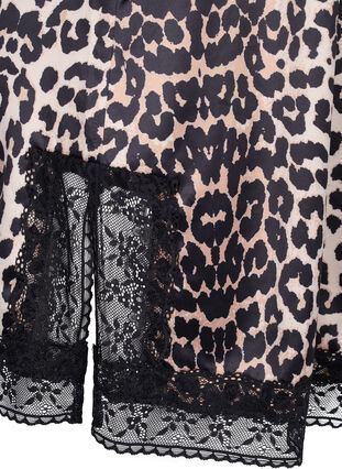 Nattlinne i leopardmönster med spets, Animal Print, Packshot image number 3
