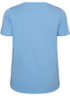 T-shirt i bomull med tryck framtill och v-ringning, 0698, Packshot image number 1