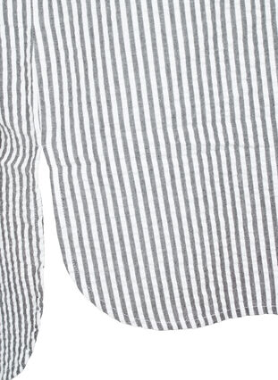 Randig skjorta med bröstfickor, White/Black Stripe, Packshot image number 3