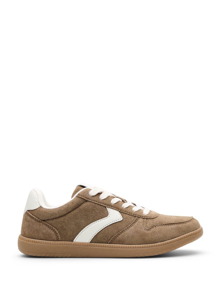 Sneakers i mockaimitation, Brun, Packshot image number 0