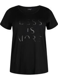  T-shirt till träning med print, Black w.Less Is More