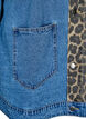 Denimskjorta med leopardmönsterdetaljer, Blå, Packshot image number 2