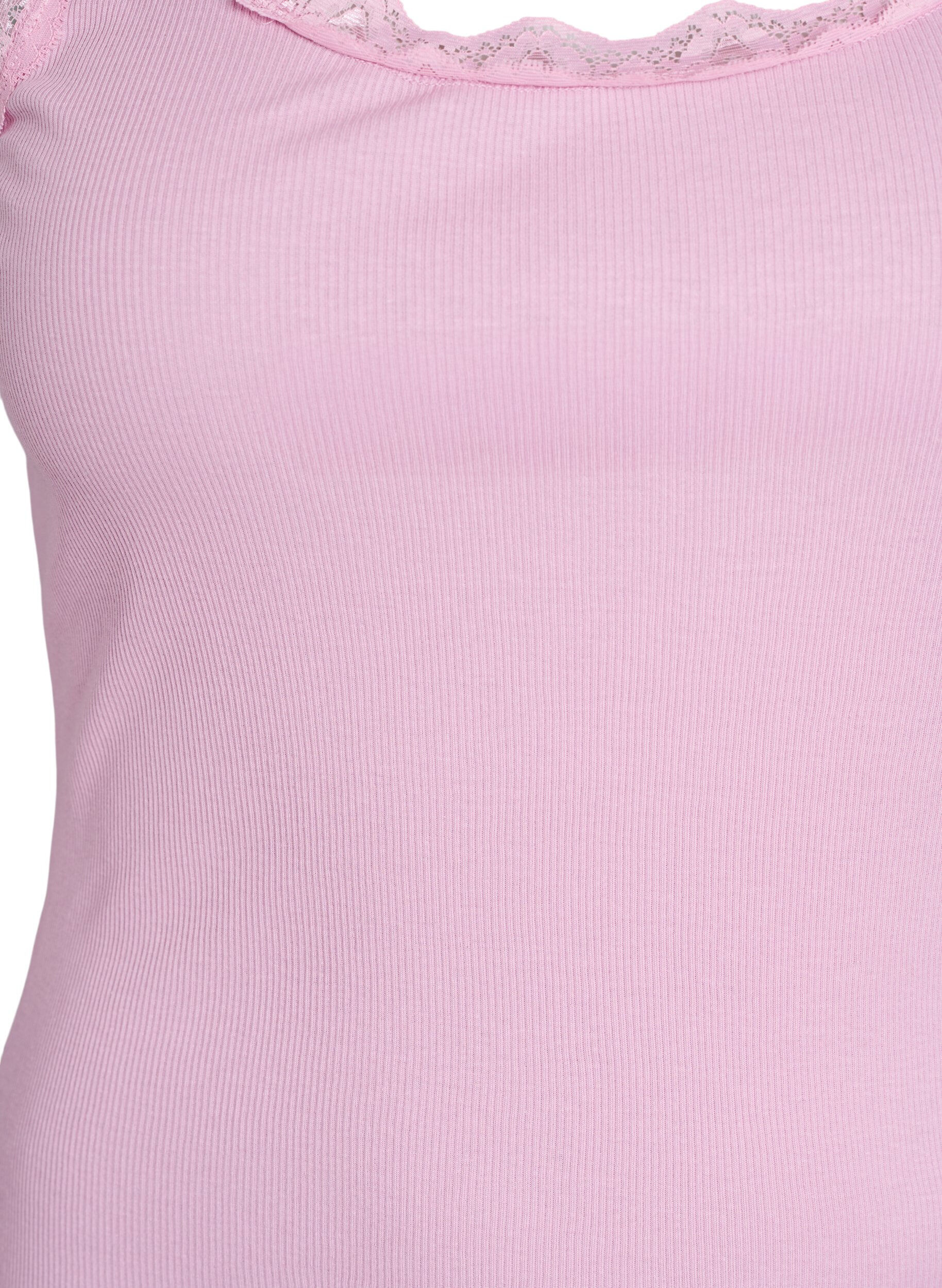 ZizziTopp med spetskant, Rosa, Packshot image number 2