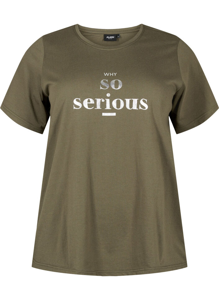 T-shirt från FLASH med tryck, Ivy Green, Packshot image number 0