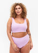 Bikinitrosor med crepe-struktur, Lila, Model image number 0