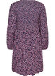 Kl&auml;nning med smock upptill och sm&aring;blommigt m&ouml;nster, Bl&aring;, Packshot image number 1
