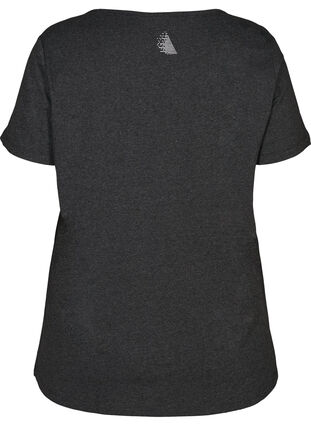 T-shirt, Black Melange, Packshot image number 1