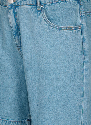 Jeansshorts med hög midja, Light Blue Denim, Packshot image number 2
