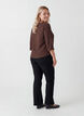 Blus med 3/4-&auml;rm, Brun, Model image number 2