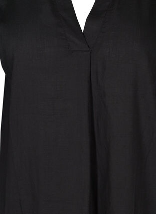 Långärmad klänning i viskos, Black, Packshot image number 2