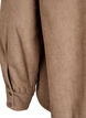 Långärmad skjortblus i manchester, Brun, Packshot image number 3