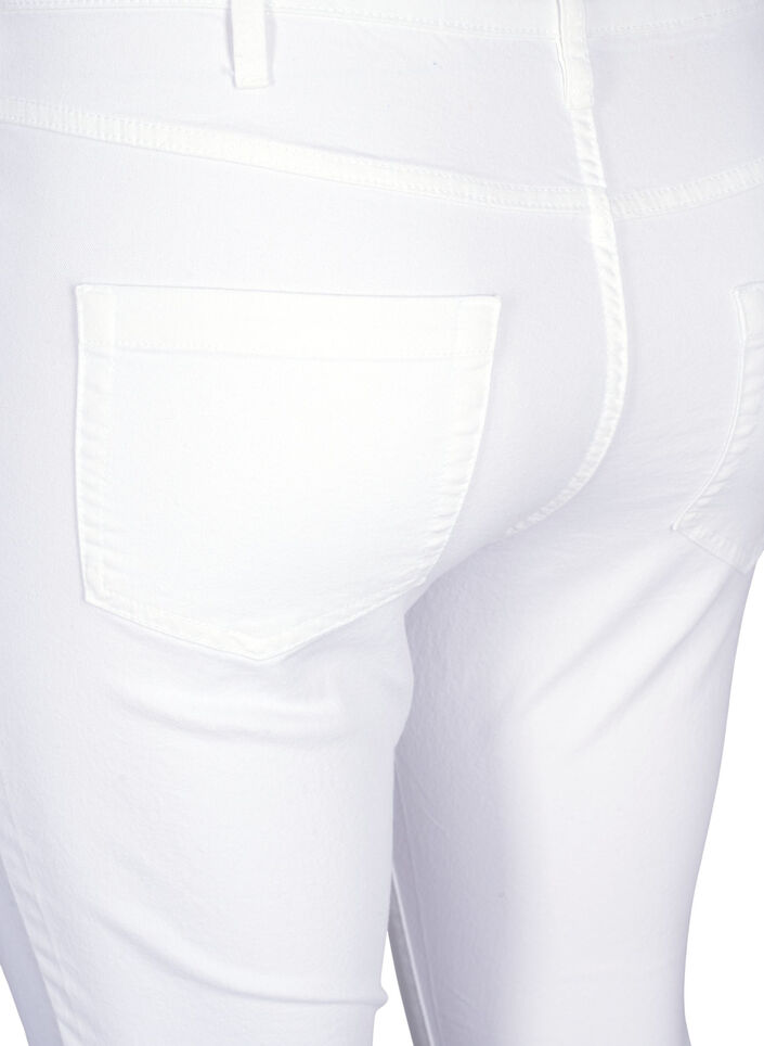 Super slim Amy jeans med hög midja, Vit, Packshot image number 3