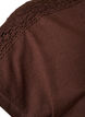 T-shirt i bomull med virkad detalj, Brun, Packshot image number 3