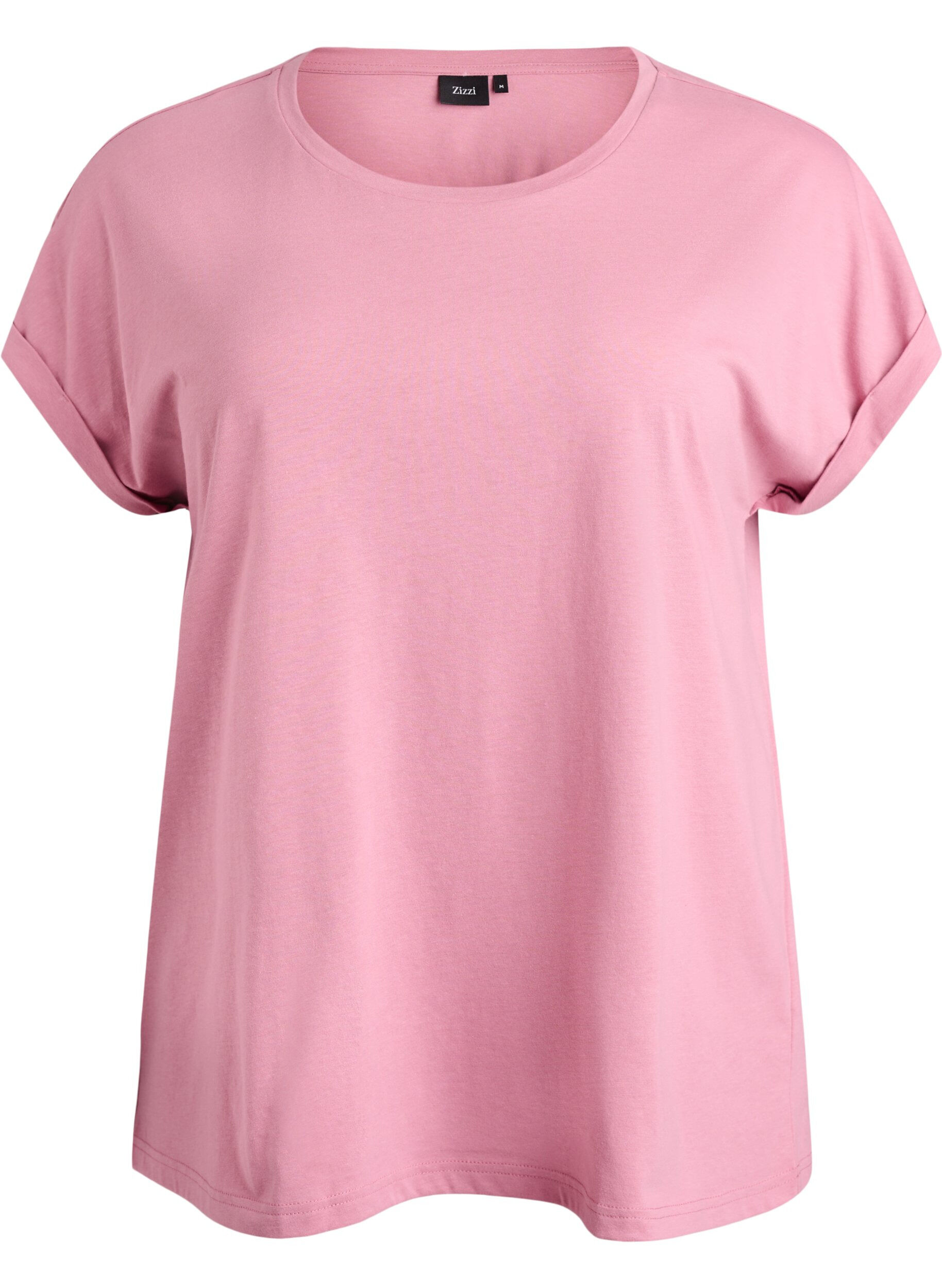Kort&auml;rmad t-shirt i bomullsmix