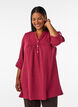 Tunika i bomullsmuslin med broderie anglaise, R&ouml;d, Model image number 0