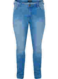 Slim fit Emily jeans med normalhög midja, Light blue