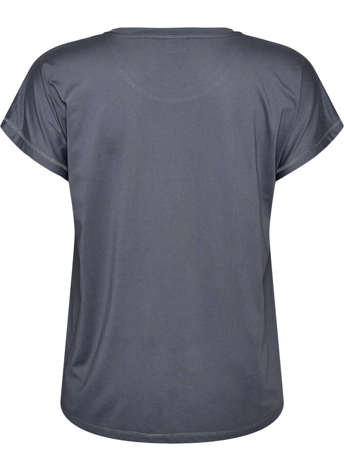 Enf&auml;rgad tr&auml;nings-T-shirt, Gr&aring;, Packshot image number 1