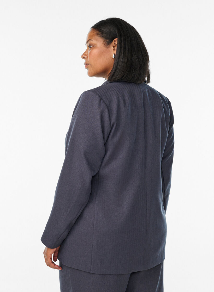 Klassisk blazer med fickor, Gr&aring;, Model image number 2