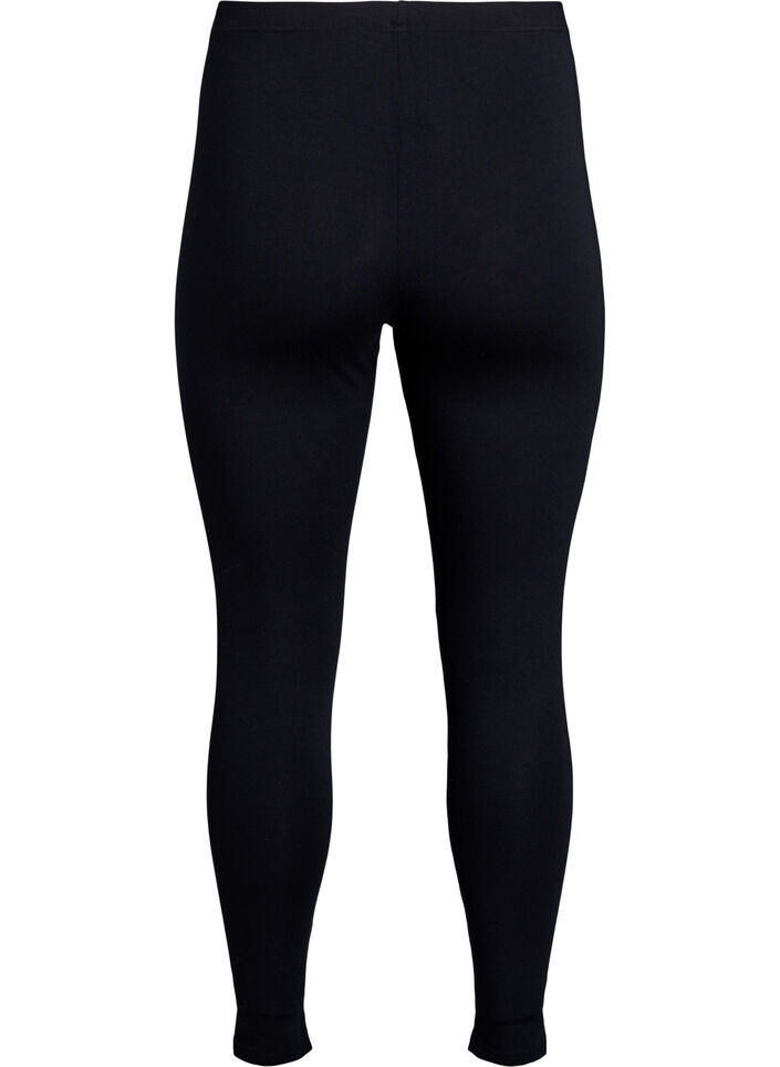 Ankelkorta leggings i viskos, Svart, Packshot image number 1